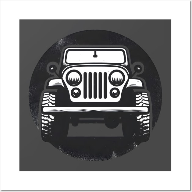 Jeep CJ Weathered Circle Logo Wall Art by Syntheous